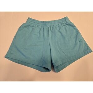 Champion Ladies Embroidered Logo Soft‎ Blue Shorts Size Medium